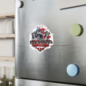 H2S Diesel Performance Turbo Piston Kiss-Cut Vinyl Decal — American Flag Car Sticker